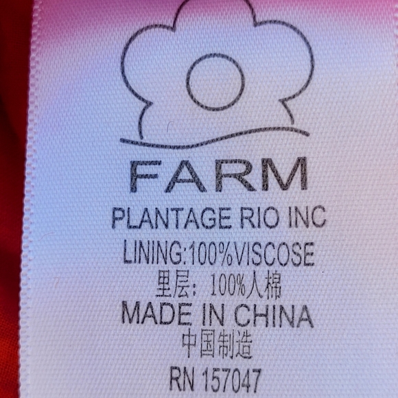 FARM Rio Red Embroidered Crop Top - Picture 2 of 2